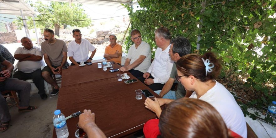 CEMİL TUGAY YANGIN BÖLGELERİNİ GEZDİ