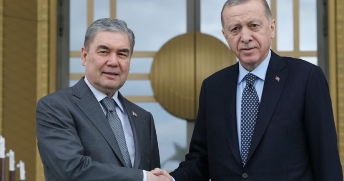Cumhurbaşkanı Erdoğan Türkmenistan Milli Lideri Berdimuhamedov ile görüştü