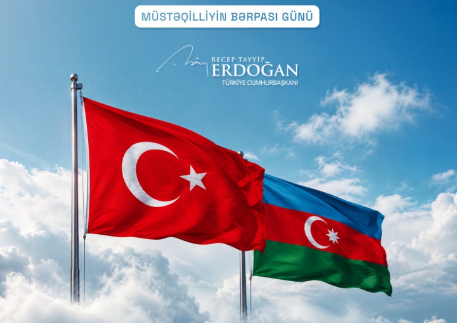 Cumhurbaşkanı Erdoğan, Azerbaycan'ın Bağımsızlık Günü'nü kutladı