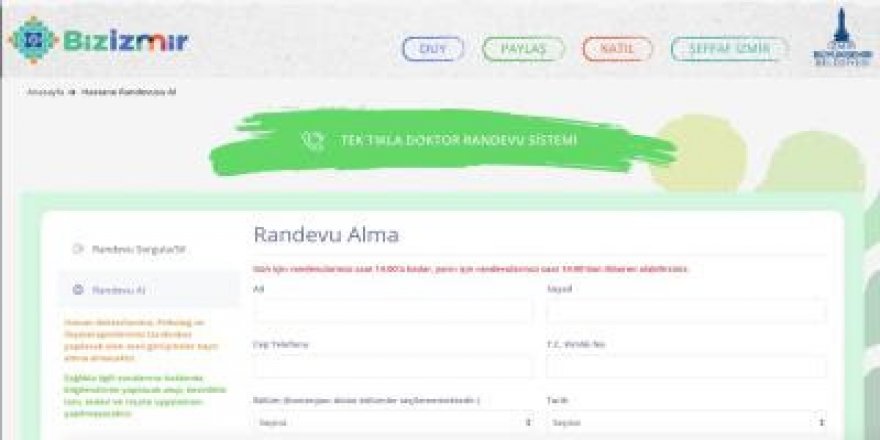 İZMİR'DE DOKTOR DANIŞMA HATTI DEVREDE...İŞTE DETAYLAR...