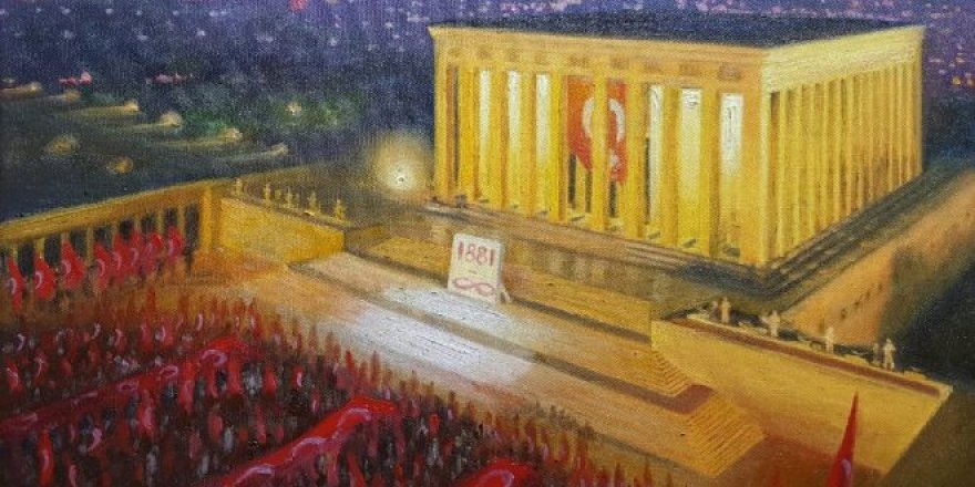 ÜNLÜ RESSAMDAN ANITKABİR TABLOLARI...