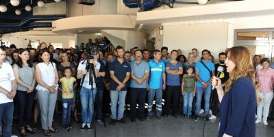 FATMA BAŞKAN ÖNCE İŞÇİSİNİN HAKKINI VERDİ SONRA UYARDI