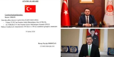Adalet Bakanlığı'na Akın Gürlek, İçişleri Bakanlığı'na Mustafa Çiftçi atandı