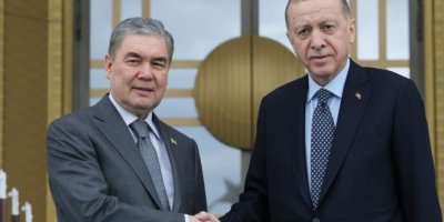 Cumhurbaşkanı Erdoğan Türkmenistan Milli Lideri Berdimuhamedov ile görüştü
