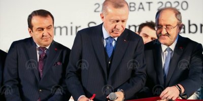 CUMHURBAŞKANI ERDOĞAN İZMİR'DE FABRİKA AÇTI