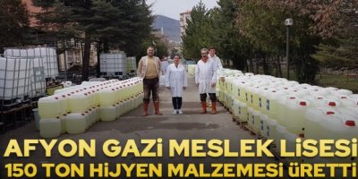 LİSE ÖĞRENCİLERİ 10 GÜNDE 150 TON HİJYEN MALZEMESİ ÜRETTİ..