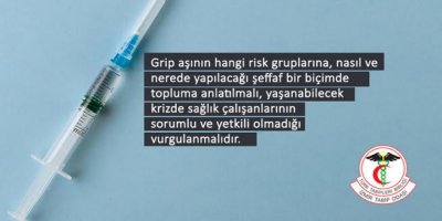 İZMİR TABİP ODASI'NDAN 'GRİP AŞISI' AÇIKLAMASI
