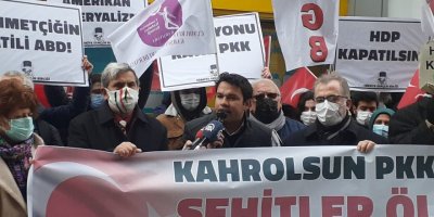 PKK'NIN MAĞARA KATLİAMI İZMİR'DE PROTESTO EDİLDİ