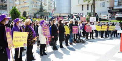 BALÇOVA'DA KADINLAR 'ÖLMEZ İSTEMİYORUZ' DEDİ