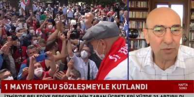TUNÇ SOYER İŞÇİYE MESAJINI TELEVİZYONDAN VERDİ