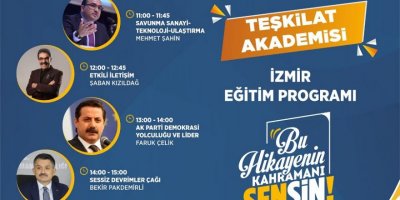 AK PARTİ İZMİR'DE 'TEŞKİLAT AKADEMİSİ' BAŞLIYOR