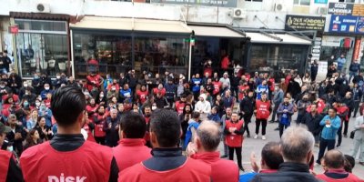 VE ÇİĞLİ BELEDİYESİ’NDE GREV BAŞLADI.. GÜMRÜKÇÜ İLE İŞÇİSİ KARŞI KARŞIYA