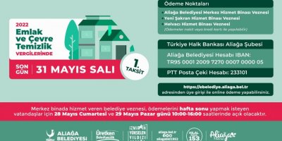 ALİAĞA BELEDİYESİ'NDEN ÖNEMLİ HATIRLATMA
