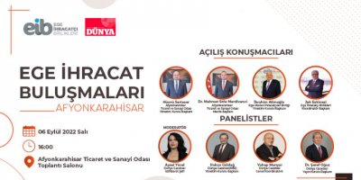 EGELİ İHRACATÇILAR AFYON'DA TOPLANIYOR