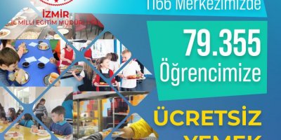 İZMİR'DE 79.355 ÖĞRENCİYE YEMEK VERİLECEK