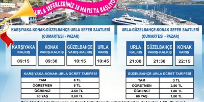 URLA YOLCUSU KALMASIN...SEFERLER BAŞLIYOR...