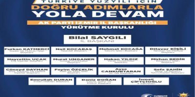 AK PARTİ İZMİR'DE YÜRÜTME KURULU BELLİ OLDU