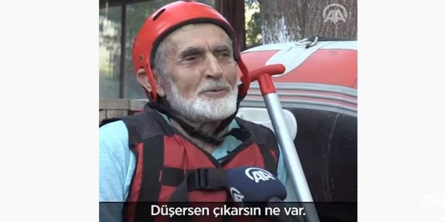 Dede ve ninelerin rafting heyecanı